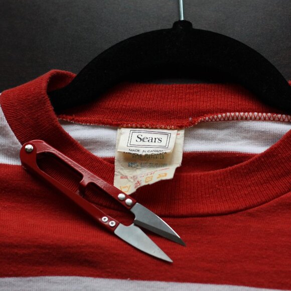 Sears Red and White striped T-shirt - Picture 3 of 3